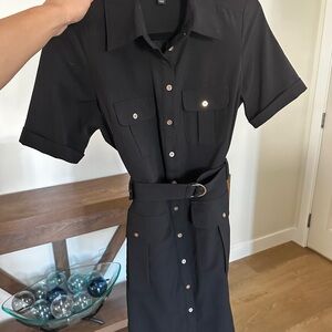 Zac & Rachel Black Button-Down Dress